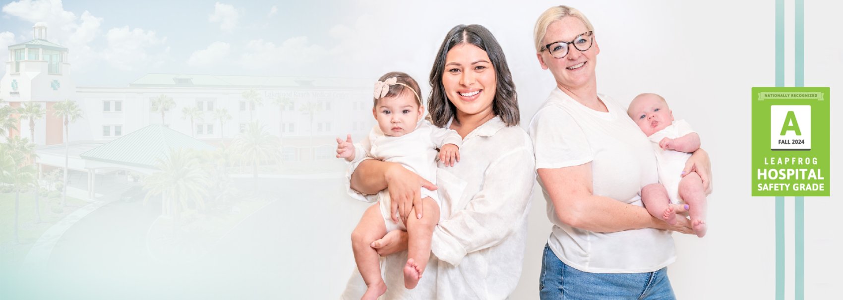 Two women holding babies